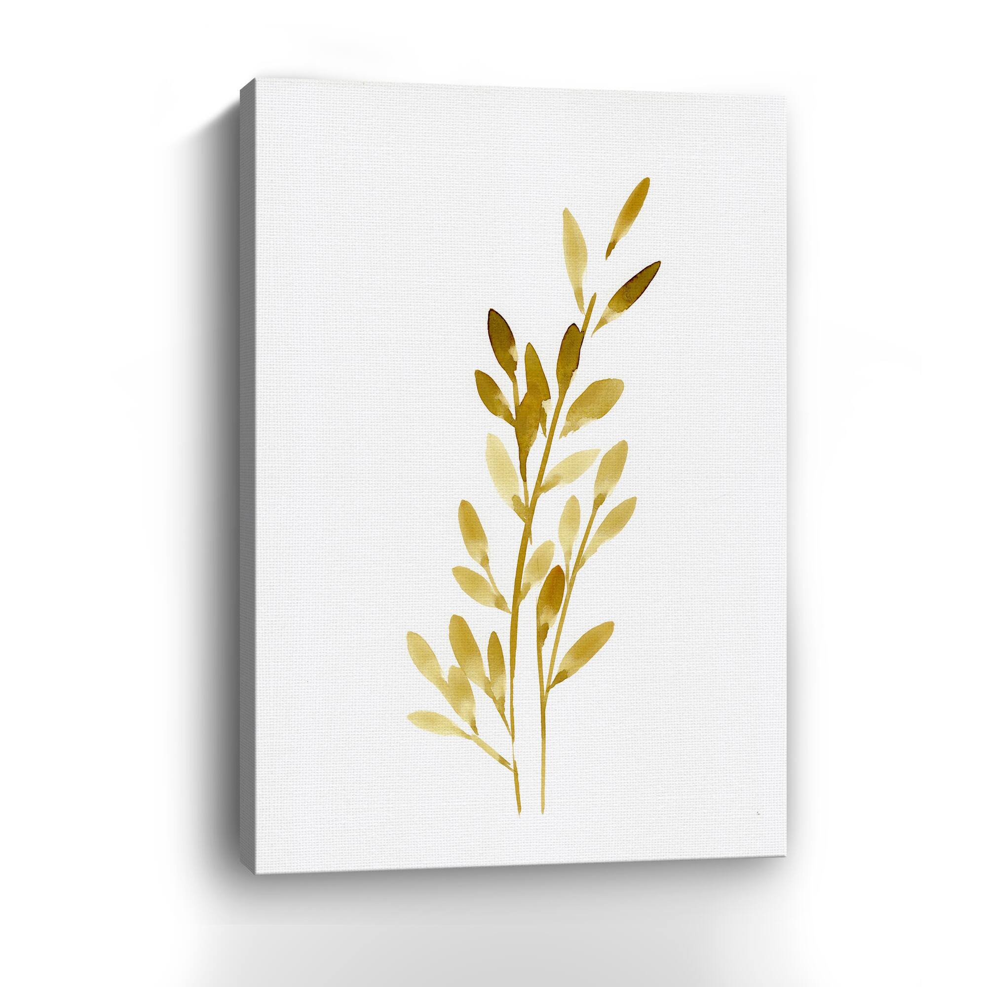 Pretty Golden Leaves Canvas Giclee